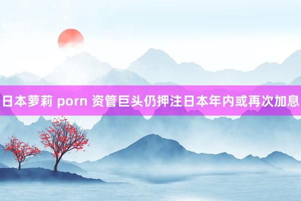 日本萝莉 porn 资管巨头仍押注日本年内或再次加息