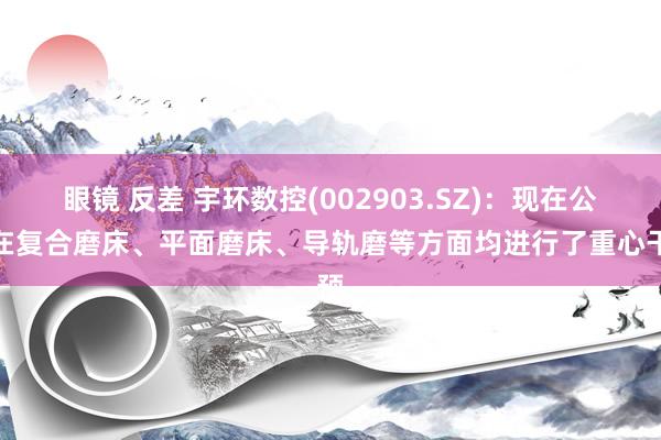 眼镜 反差 宇环数控(002903.SZ)：现在公司在复合磨床、平面磨床、导轨磨等方面均进行了重心干预