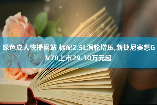 绿色成人快播网站 标配2.5L涡轮增压，新捷尼赛想GV70上市29.30万元起