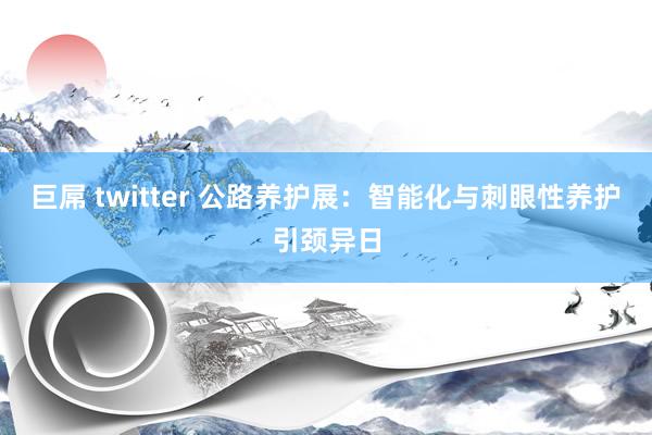 巨屌 twitter 公路养护展：智能化与刺眼性养护引颈异日