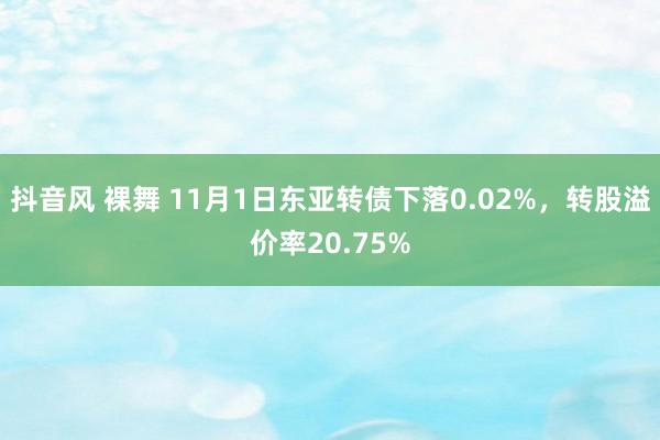 抖音风 裸舞 11月1日东亚转债下落0.02%，转股溢价率20.75%