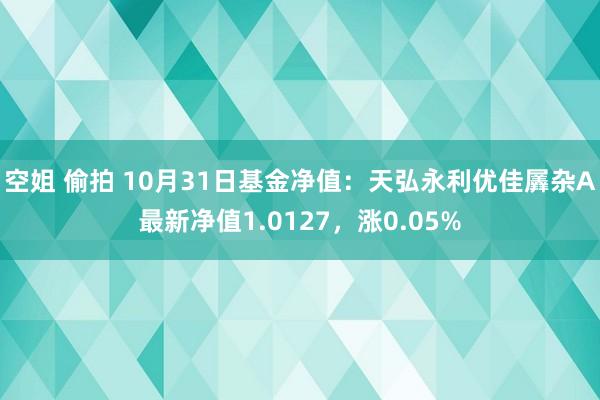 空姐 偷拍 10月31日基金净值：天弘永利优佳羼杂A最新净值1.0127，涨0.05%