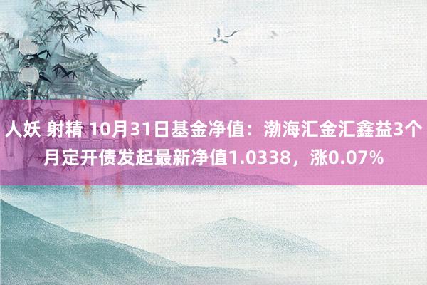 人妖 射精 10月31日基金净值：渤海汇金汇鑫益3个月定开债发起最新净值1.0338，涨0.07%