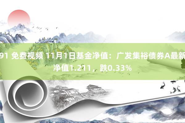 91 免费视频 11月1日基金净值：广发集裕债券A最新净值1.211，跌0.33%