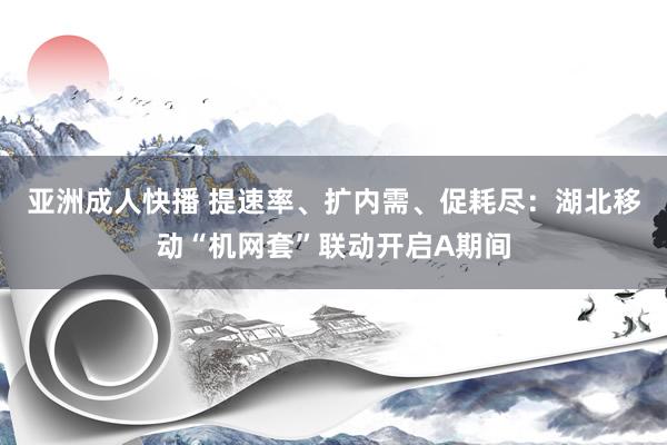 亚洲成人快播 提速率、扩内需、促耗尽：湖北移动“机网套”联动开启A期间