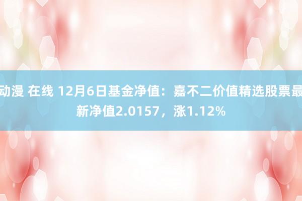 动漫 在线 12月6日基金净值：嘉不二价值精选股票最新净值2.0157，涨1.12%