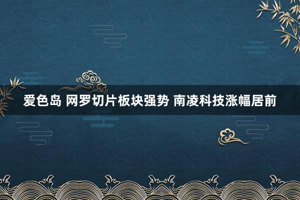 爱色岛 网罗切片板块强势 南凌科技涨幅居前