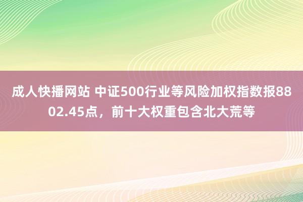 成人快播网站 中证500行业等风险加权指数报8802.45点，前十大权重包含北大荒等