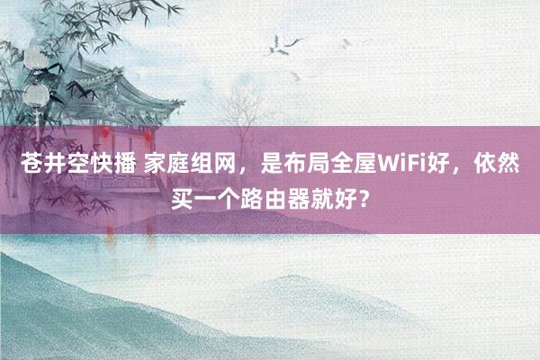 苍井空快播 家庭组网，是布局全屋WiFi好，依然买一个路由器就好？