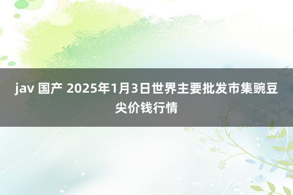 jav 国产 2025年1月3日世界主要批发市集豌豆尖价钱行情