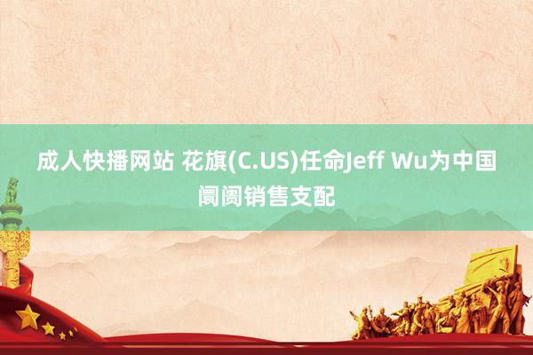 成人快播网站 花旗(C.US)任命Jeff Wu为中国阛阓销售支配