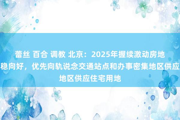 蕾丝 百合 调教 北京：2025年握续激动房地产市集回稳向好，优先向轨说念交通站点和办事密集地区供应住宅用地