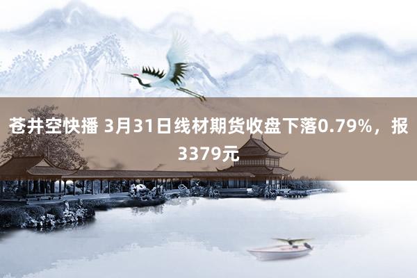苍井空快播 3月31日线材期货收盘下落0.79%，报3379元